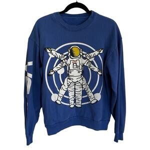 Kid Cudi x NASA 2022 "To The Moon" Tour Crewneck Sweatshirt Blue